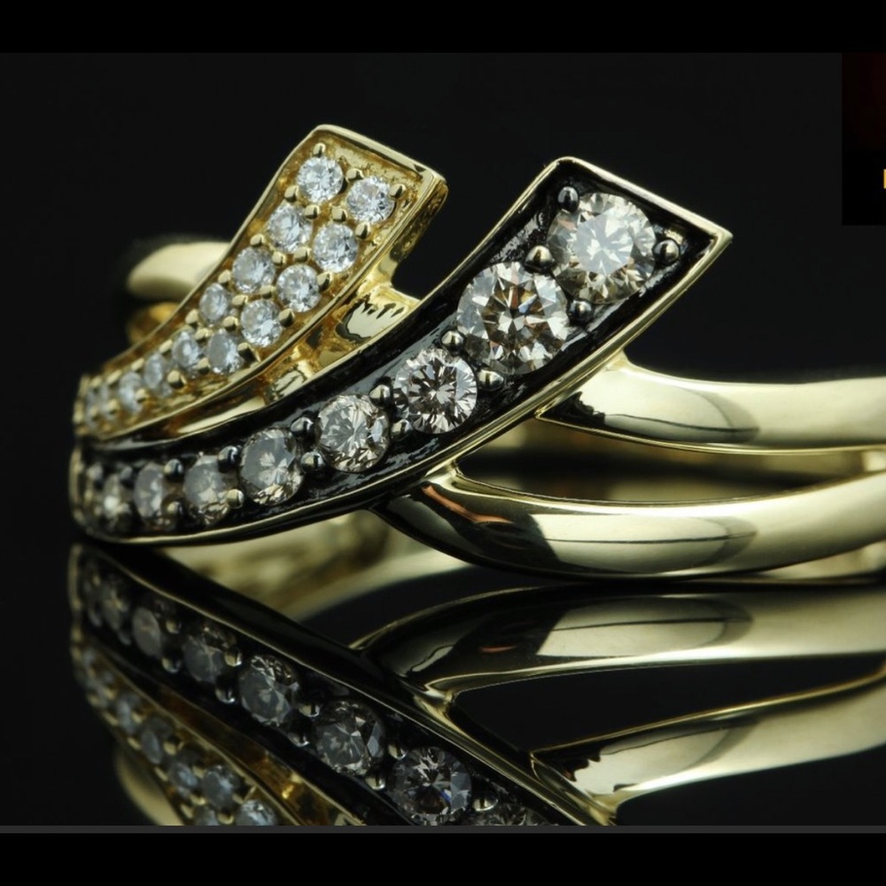 14k solid yellow gold LeVian ring